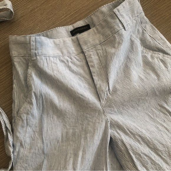 Striped linen high waisted flare pants - Picture 4 of 7